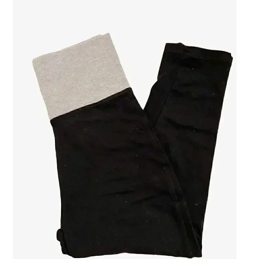 Mopas Black  Athletic Soft Yoga Casual Womens Capri Leggings SZ S